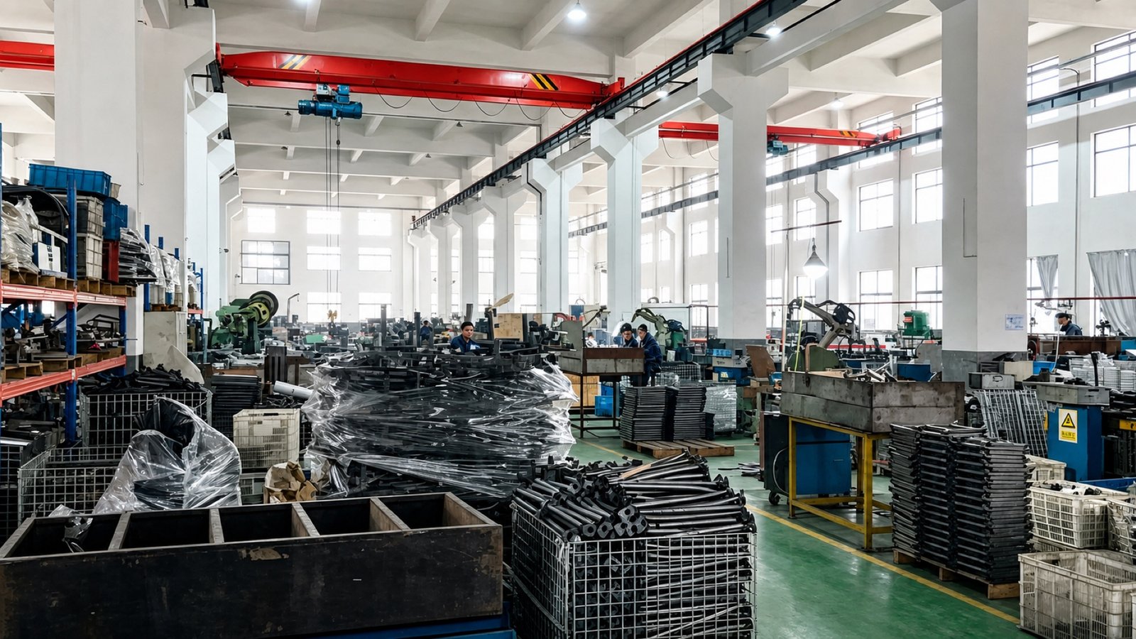 Wide view of wheelchair manufacturing inside the SANYANG factory