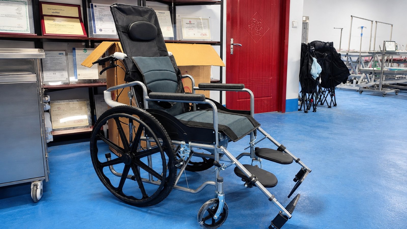 Manual wheelchair shown in a full product view